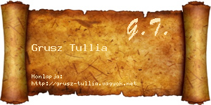 Grusz Tullia névjegykártya