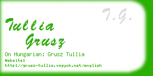 tullia grusz business card